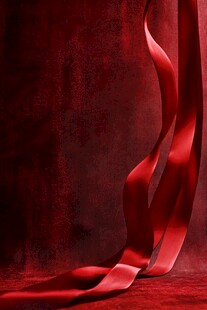 红色飘带高端地产背景