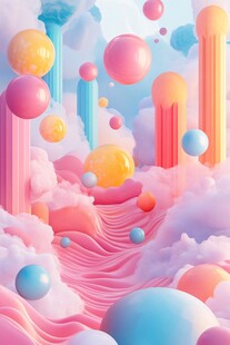 3d风景膨胀图案