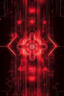 红色科技感光晕光