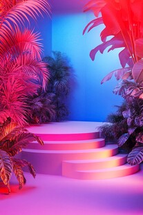 霓虹灯场景造型