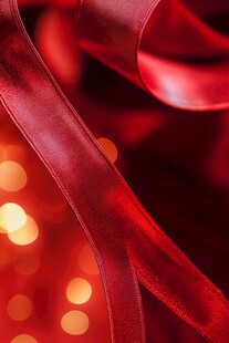 红丝带红色喜庆背景