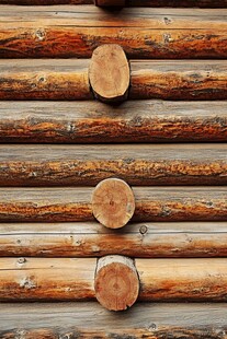 木屋墙面圆木背景墙