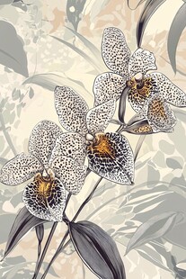 典雅兰花装饰画