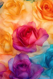 炫彩玫瑰花
