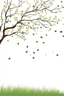 草地树木枝条藤条