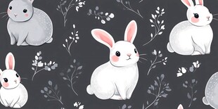 动物兔图案设计