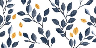 自然枝叶墙纸花纹