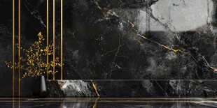 极简金箔石根线条对拼