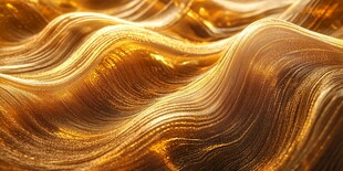 金色抽象流体纹理背景