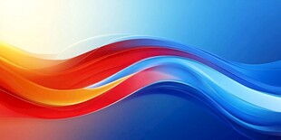 简约大气红色蓝色