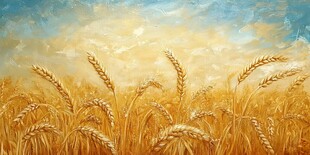 麦田艺术画