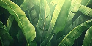 芭蕉叶背景设计