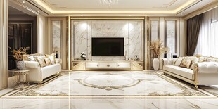 金色大理石瓷砖背景墙