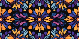 民族风花卉抽象花型