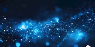 线条网络蓝色背景