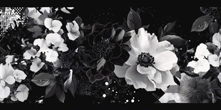 3d浮雕缤纷花卉