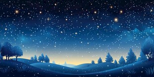冬季夜晚夜景