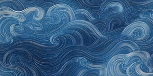 新中式浪花背景墙