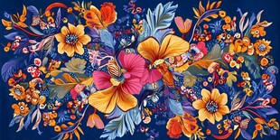 服装数码印花花卉素材