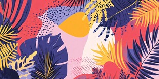 植物背景扁平插画