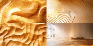 木纹创意流动海报