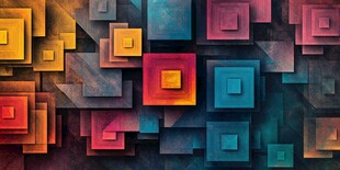 广告背景色块拼花