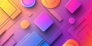 炫彩撞色立体质感背景