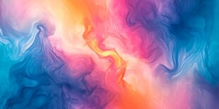 抽象炫彩流体画