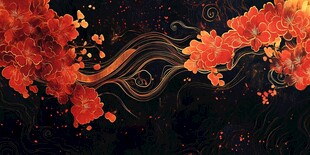 红金风插画