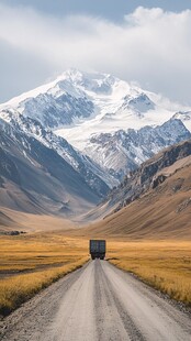 通往岗什卡雪峰的路