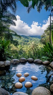 热带雨林泳池