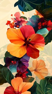 高清色块花卉