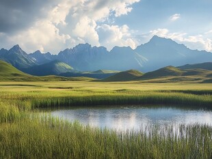 高山草甸湖泊