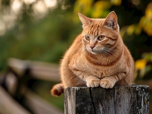 夏日里的橘猫