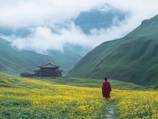 卓尔山油菜花风光