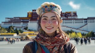 布达拉宫广场一角