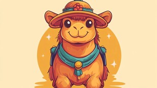 卡通小骆驼形象