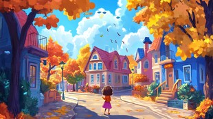 插画秋天