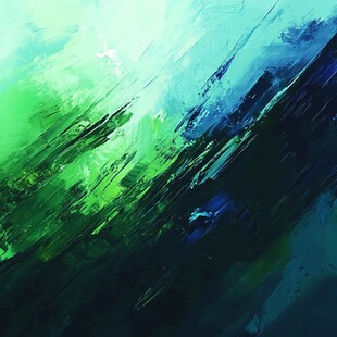 绿色抽像画