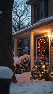 户外圣诞灯饰装扮
