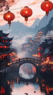 江南古镇唯美夜景