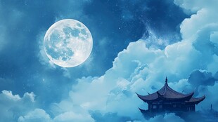 蓝月夜梦幻唯美奇幻