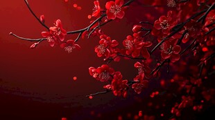 意境红梅花喜上眉梢