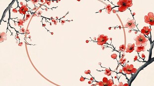 新中式古风梅花