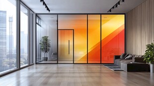 大气客厅落地门窗场景