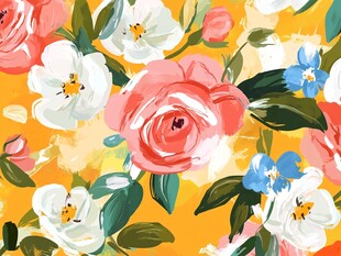 郁金香插画图案