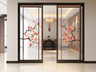 中式移动玻璃门