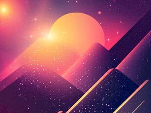 简约渐变山峰背景