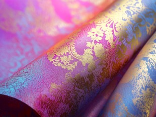 真丝花纹锦缎卷轴绸布