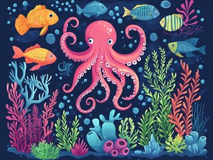 海洋生物插画